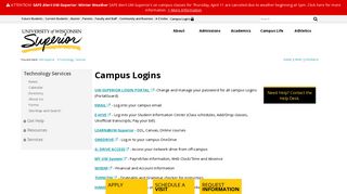 
                            12. Campus Logins - Technology Services - UW-Superior