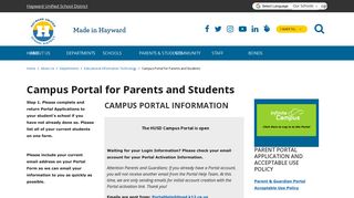 
                            5. Campus Portal for Parents and Students