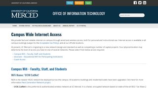 
                            4. Campus Wide Internet Access | Office of Information Technology