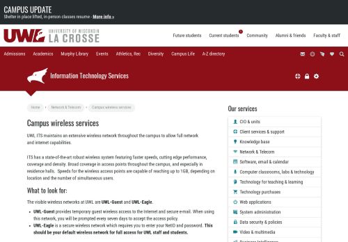 
                            9. Campus wireless services – Information Technology Services | UW-La ...
