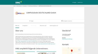 
                            3. CAMPUSdirekt DEUTSCHLAND GmbH als Arbeitgeber | XING ...