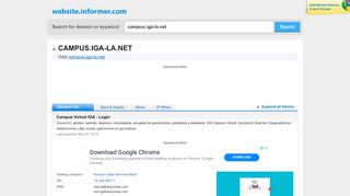 
                            7. campus.iga-la.net at WI. Campus Virtual IGA - Login - Website Informer