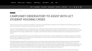 
                            5. CAMPUSKEY OBSERVATORY TO ASSIST WITH UCT STUDENT ...