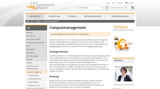 
                            8. Campusmanagement - Universität Passau