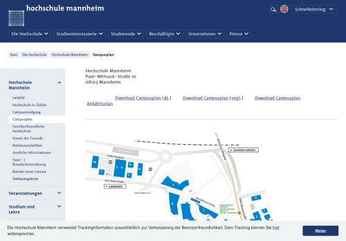 
                            6. Campusplan - Hochschule Mannheim