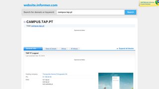 
                            7. campus.tap.pt at WI. TAP IT Logout - Website Informer