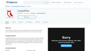 
                            13. CampWise Reviews and Pricing - 2019 - Capterra