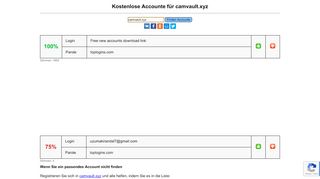 
                            3. camvault.xyz - kostenlose Accounte, Parolen und Logine