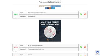 
                            3. camwhores - free accounts, logins and passwords
