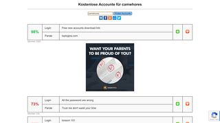 
                            7. camwhores - kostenlose Accounte, Parolen und Logine