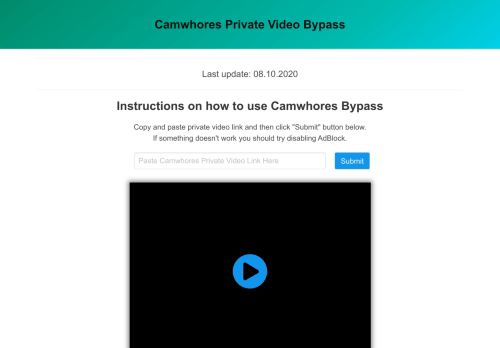 
                            9. Camwhores Private videos Bypass - CWbypass