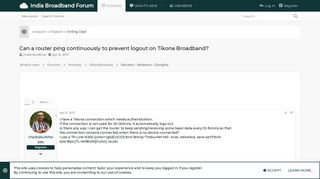 
                            11. Can a router ping continuously to prevent logout on Tikona ...