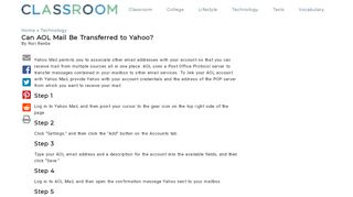 
                            13. Can AOL Mail Be Transferred to Yahoo? | Synonym