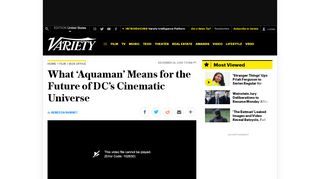 
                            8. Can 'Aquaman' Save Warner Bros.' DC Universe? – Variety