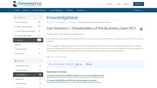 
                            9. Can Directors / Shareholders of the Business claim PIC ...