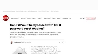 
                            13. Can FileVault be bypassed with OS X password reset routines? - CNET