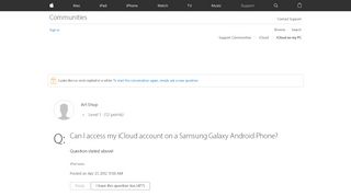 
                            8. Can I access my iCloud account on a Samsu… - Apple ...