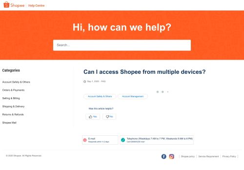 
                            3. Can I access Shopee from multiple devices? - FAQs