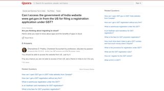 
                            10. Can I access the government of India website www.gst.gov.in from ...