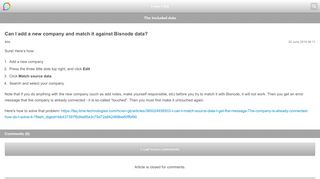 
                            5. Can I add a new company and match it against Bisnode ... - Lime FAQ