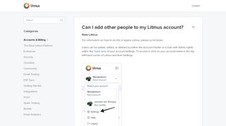 
                            6. Can I add other people to my Litmus account? - Help – Litmus