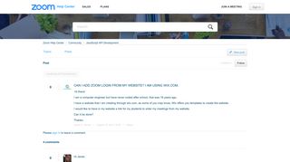 
                            13. Can I add Zoom Login from my website? I am using Wix.com. – Zoom ...