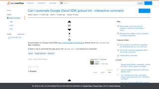 
                            9. Can I automate Google Cloud SDK gcloud init - interactive command ...