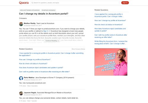 
                            5. Can I change my details in Accenture portal? - Quora