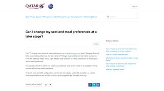 
                            1. Can I change my seat and meal preferences at a later stage? – Qatar ...