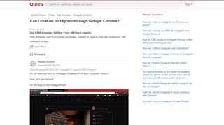 
                            8. Can I chat on Instagram through Google Chrome? - Quora