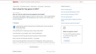 
                            10. Can I cheat for free gems in COC? - Quora
