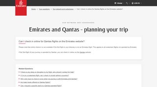 
                            13. Can I check in online for Qantas flights on the Emirates website ...