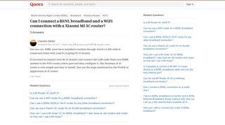 
                            10. Can I connect a BSNL broadband and a WiFi connection with a Xiaomi ...