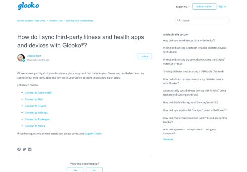 
                            13. Can I connect my fitness tracker (third-party app) to Glooko ...