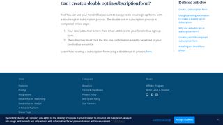 
                            3. Can I create a double opt-in subscription form? – SendinBlue