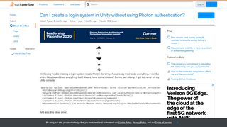 
                            8. Can I create a login system in Unity without using Photon ...