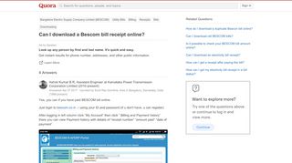
                            6. Can I download a Bescom bill receipt online? - Quora