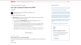 
                            7. Can I get a passport status from PSK? - Quora