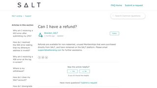 
                            4. Can I have a refund? – SALT Lending