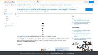 
                            7. Can I install/update WordPress plugins without providing FTP ...