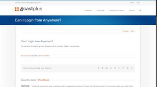 
                            2. Can I Login from Anywhere? – 4castplus Project Cost Management ...