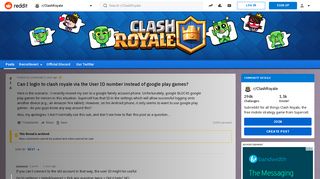 
                            12. Can I login to clash royale via the User ID number instead of ...