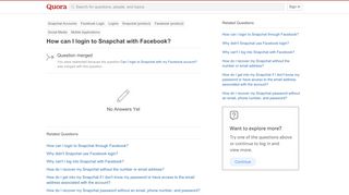 
                            12. Can I login to Snapchat with my Facebook account? - Quora