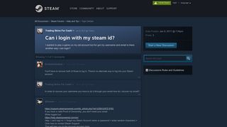 
                            3. Can i login with my steam id? :: Help and Tips - Steam Community