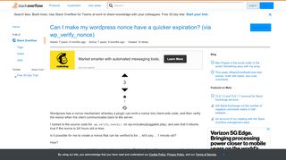 
                            9. Can I make my wordpress nonce have a quicker expiration? (via ...