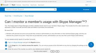 
                            1. Can I monitor a member's usage with Skype Manager™? | Skype ...