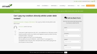 
                            9. Can I pay my creditors directly whilst under debt review? - DebtSafe