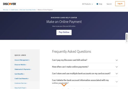 
                            3. Can I Pay My Discover Card Bill Online? | Discover