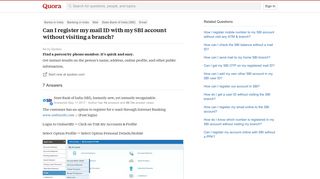 
                            5. Can I register my mail ID with my SBI account without visiting a ...