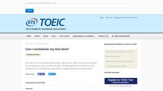 
                            9. Can I reschedule my test date? | TOEIC Singapore